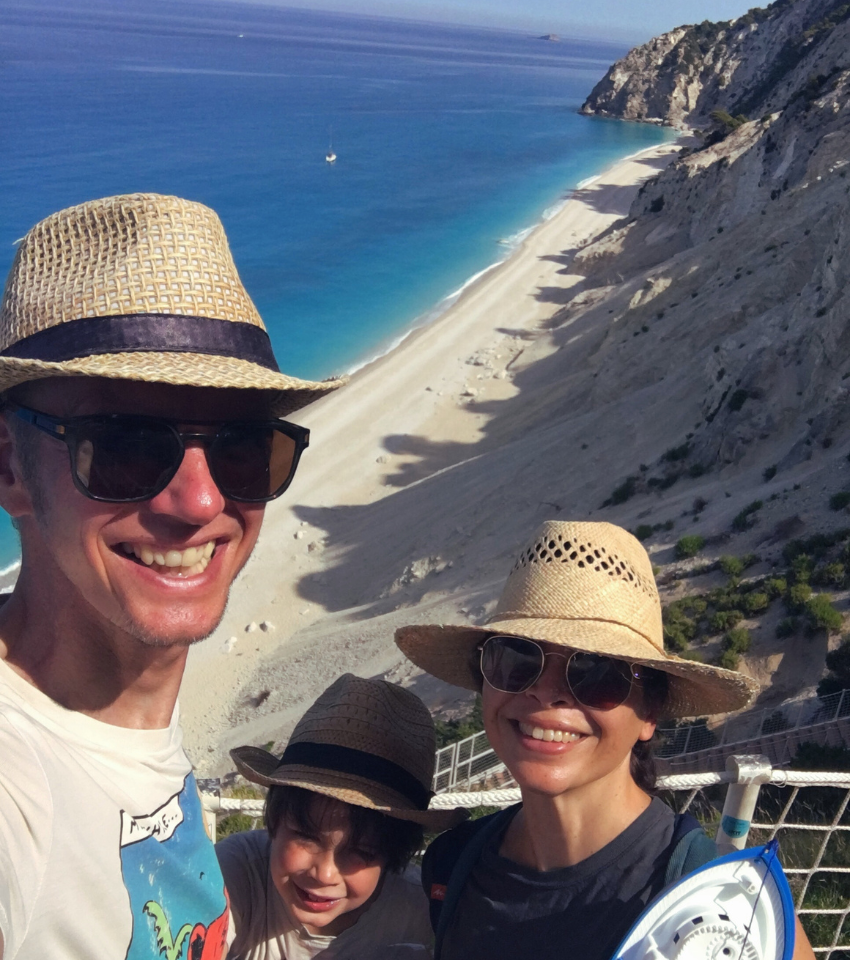 prepare for hot weather in the summer months in lefkada, wear a hat