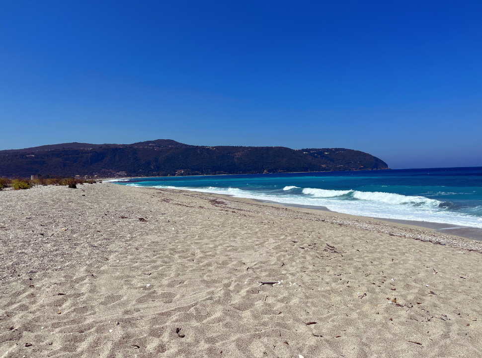 beach nearby the main town of lefkada