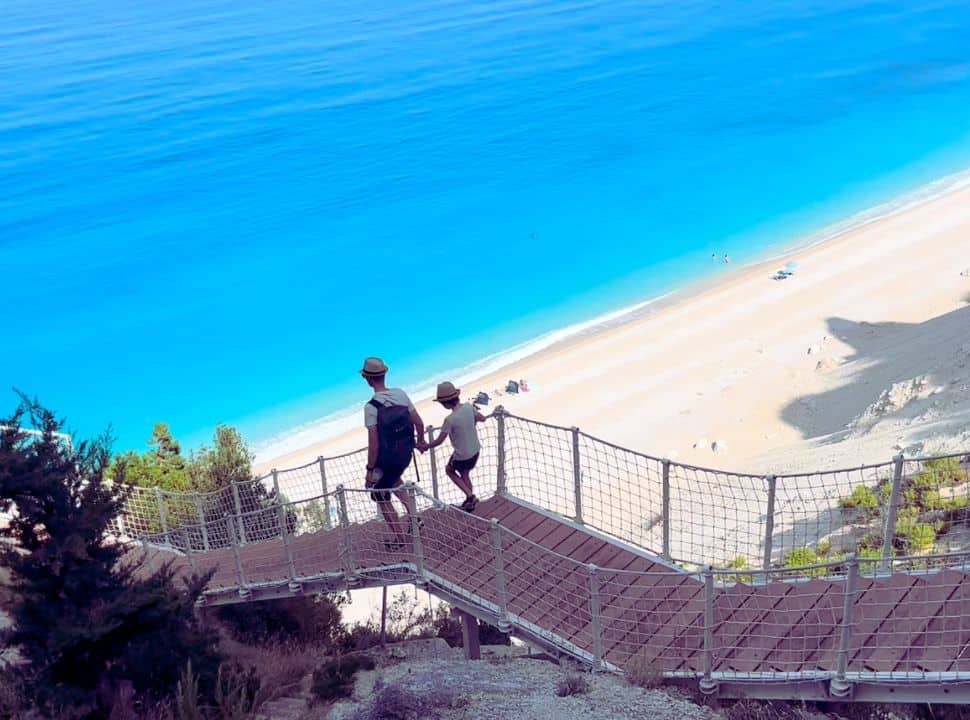 stairs to the egremni beach