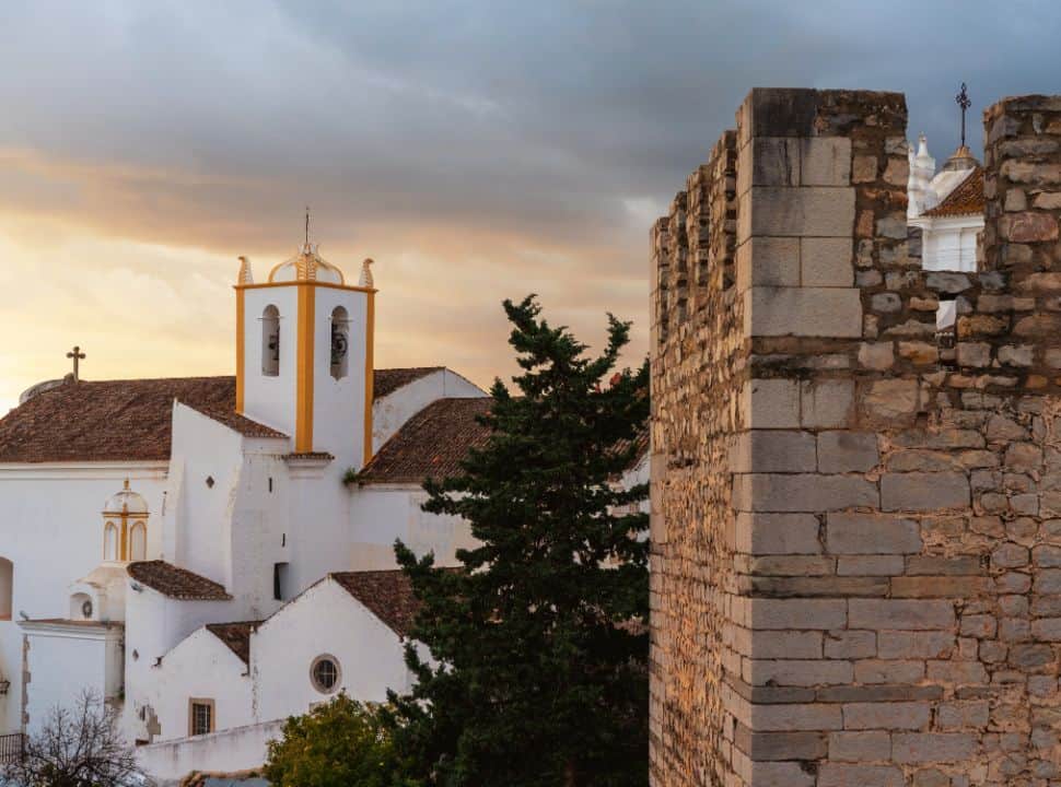 church and part of the city wall of tavira