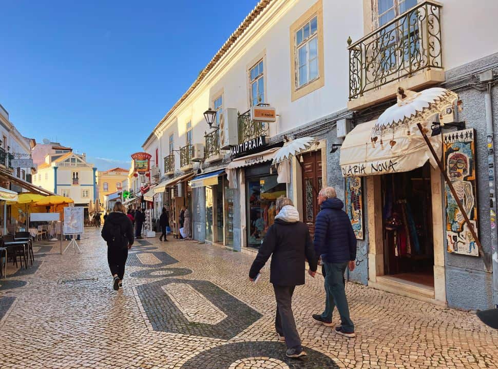 quiet shopping street in lagos portugal