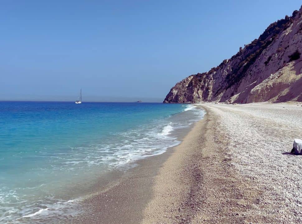 egremni beach, one of the most popular beaches in lefkada