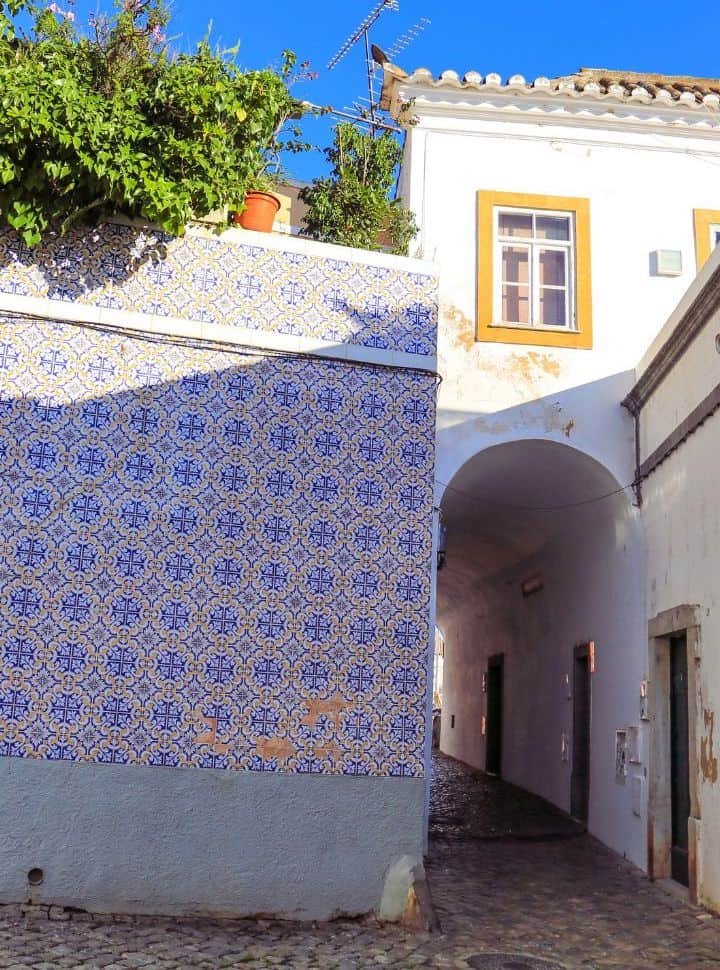 one of the many tiled walls in tavira portugal