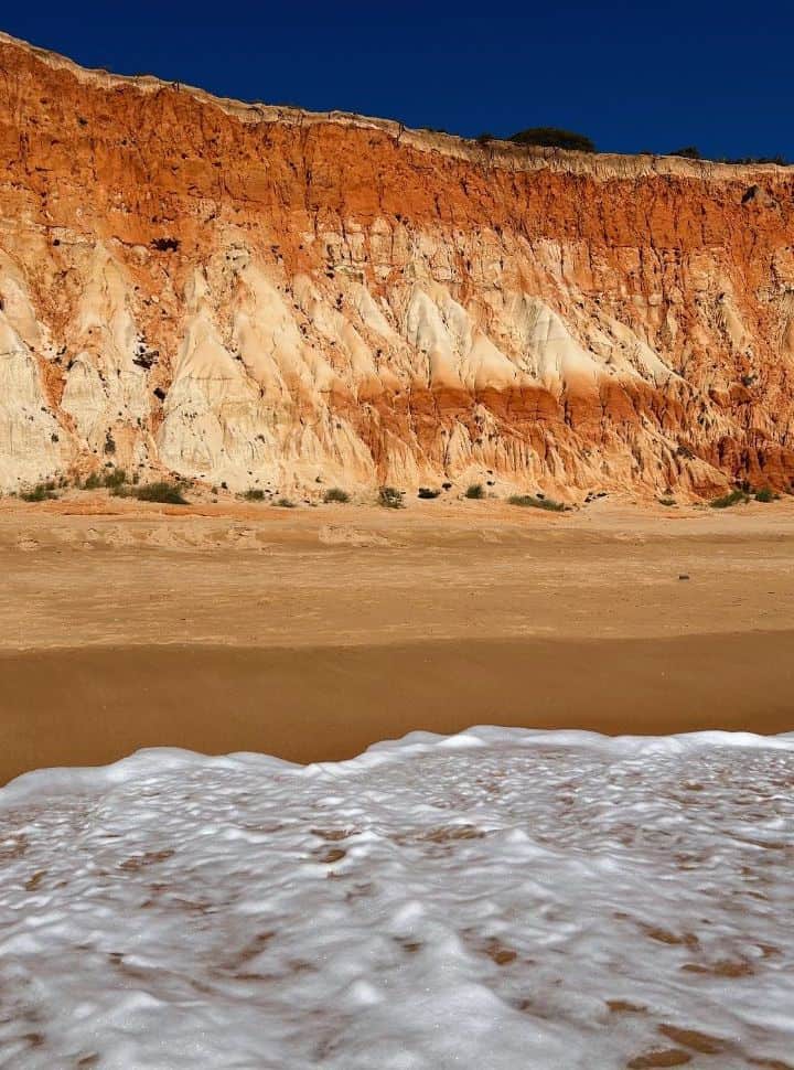 view of the clifss at praia da felesia the algarve