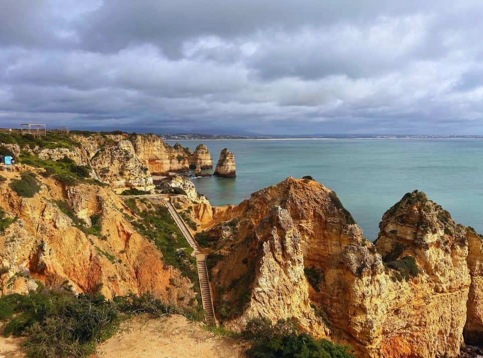 view of the stairs and surrounding landscape of ponta da piedade