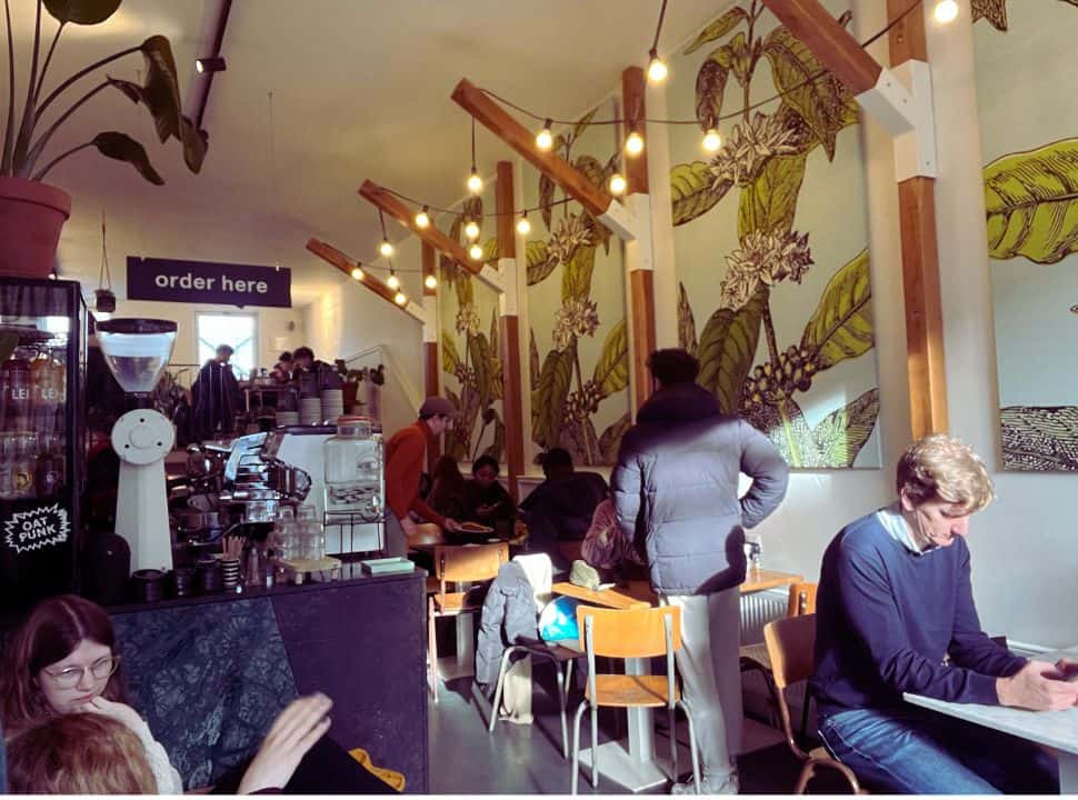 small and busy coffee place in Rotterdam