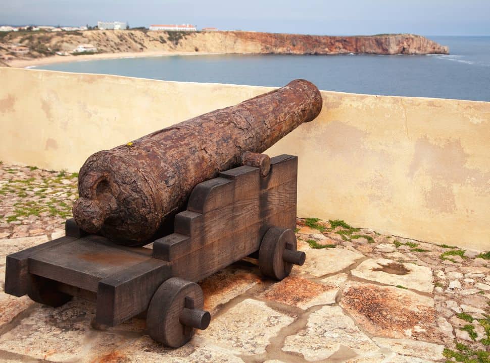 canon and view from fort sagres