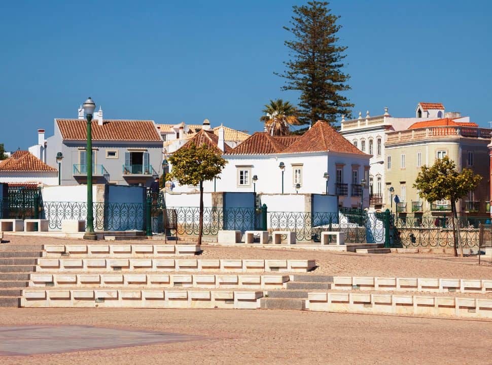 buildings in the center of tavira Portugal