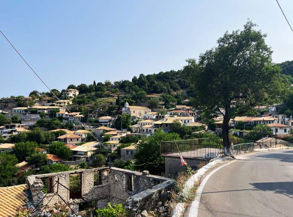 villages in the mountains of Lefkada Greece