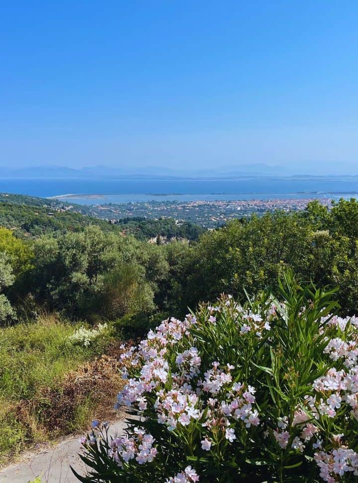 view of lefkada town and the ocean