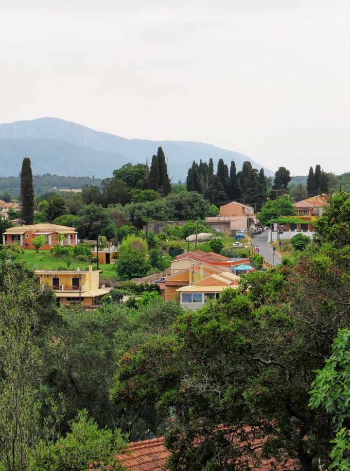 Accommodation along the little street of liapedes village corfu