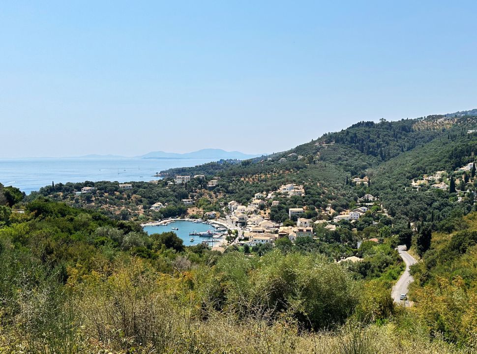 view of a village and its bay 