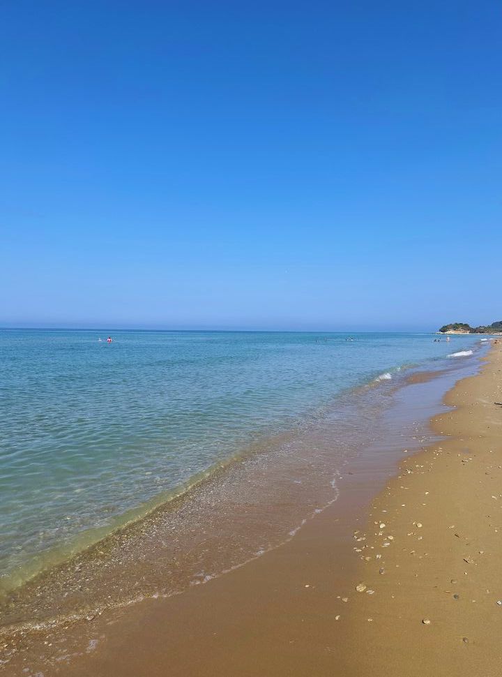 calm water and golden sand at halikones beach