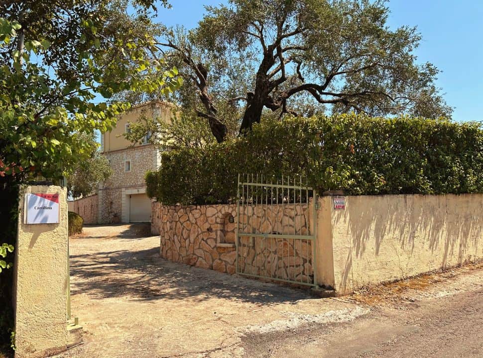 gates of a private villa in corfu