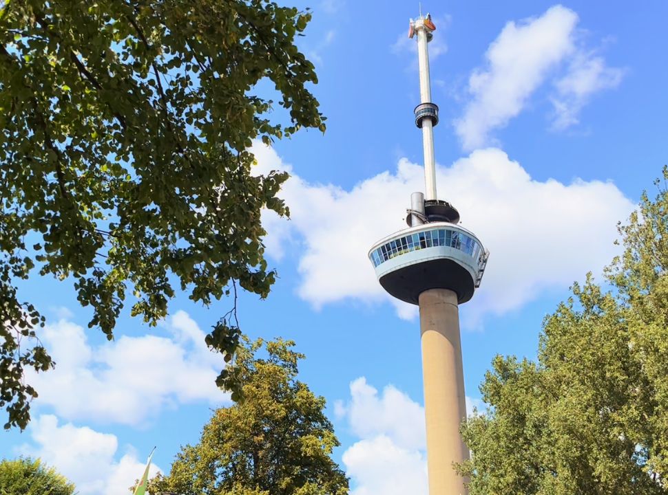 the euromast observation tower with a observation platform and a restaurant 