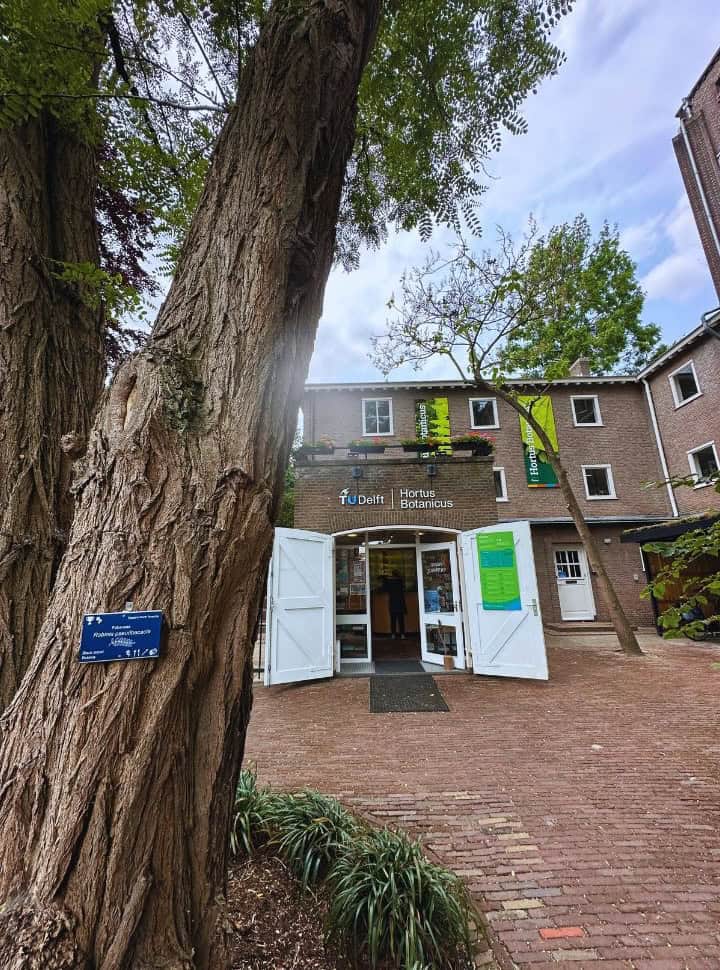 entrance to the botancial garden in Delft