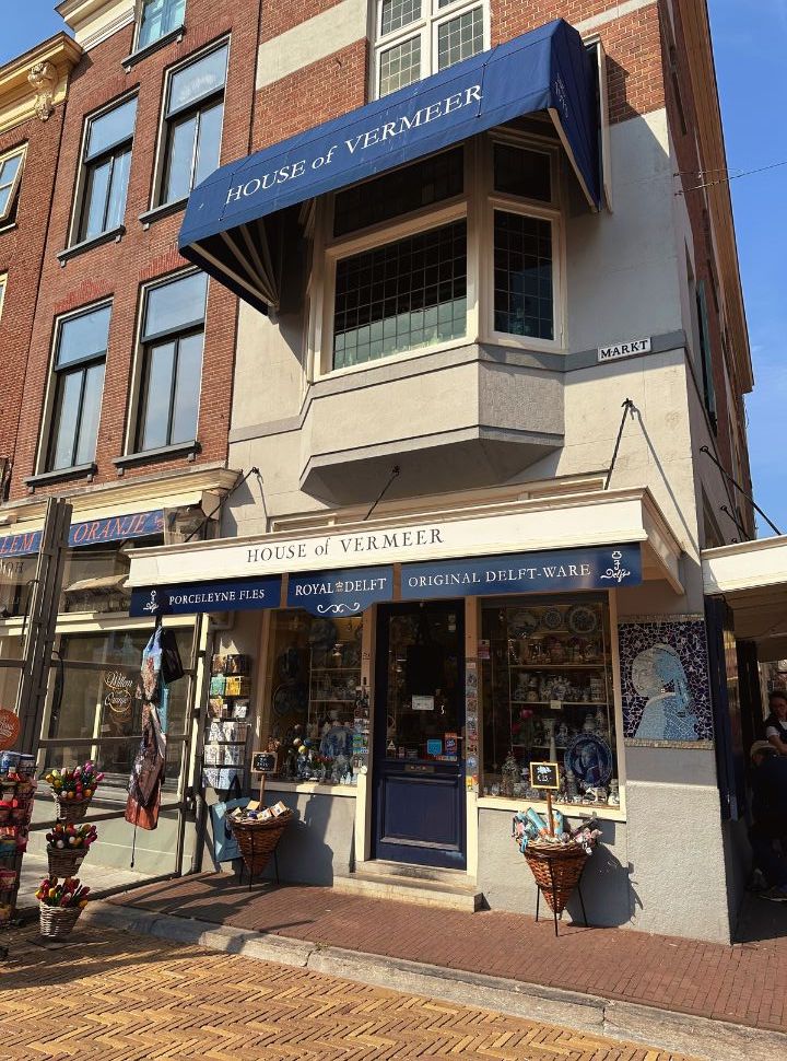 souvenir and delft blue shop called the house of vermeer