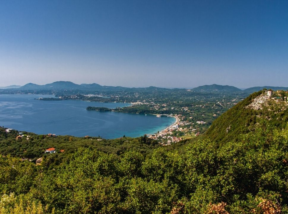 views of several pays from the green lush mountains