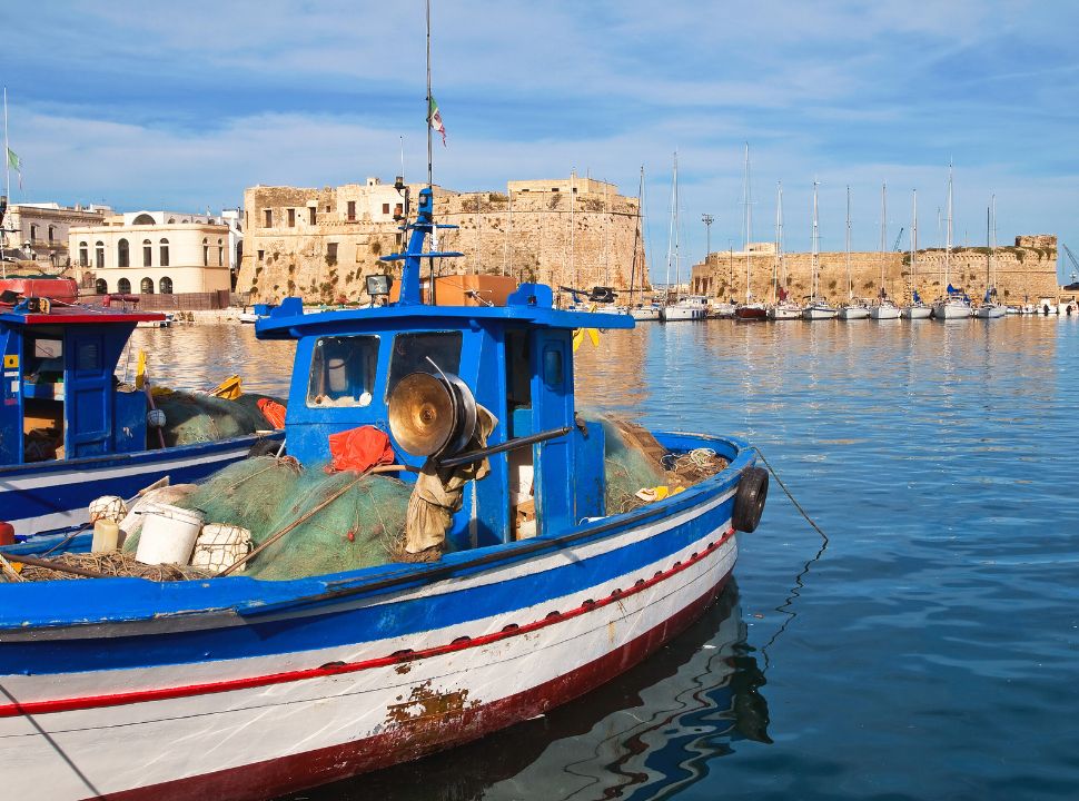 view of the forts and catsle of Gallipoli Puglia