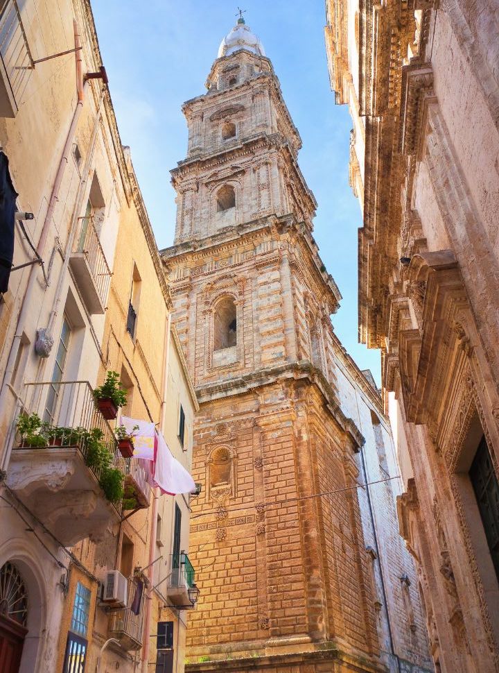 bell tower of the Cathedral Maria Santissima della Madia in Monopoli Puglia