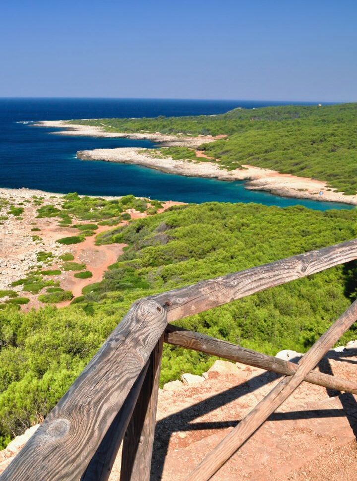 stunning ocean view along the trail at porto selvaggio puglia italy