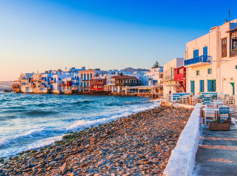 greek coastal town are more expansive than rural areas