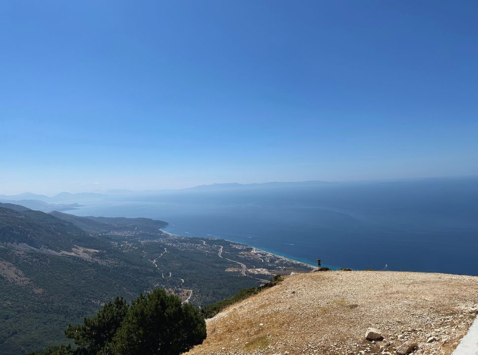 lookout point of the Albanian Coast at the Llogara Pass