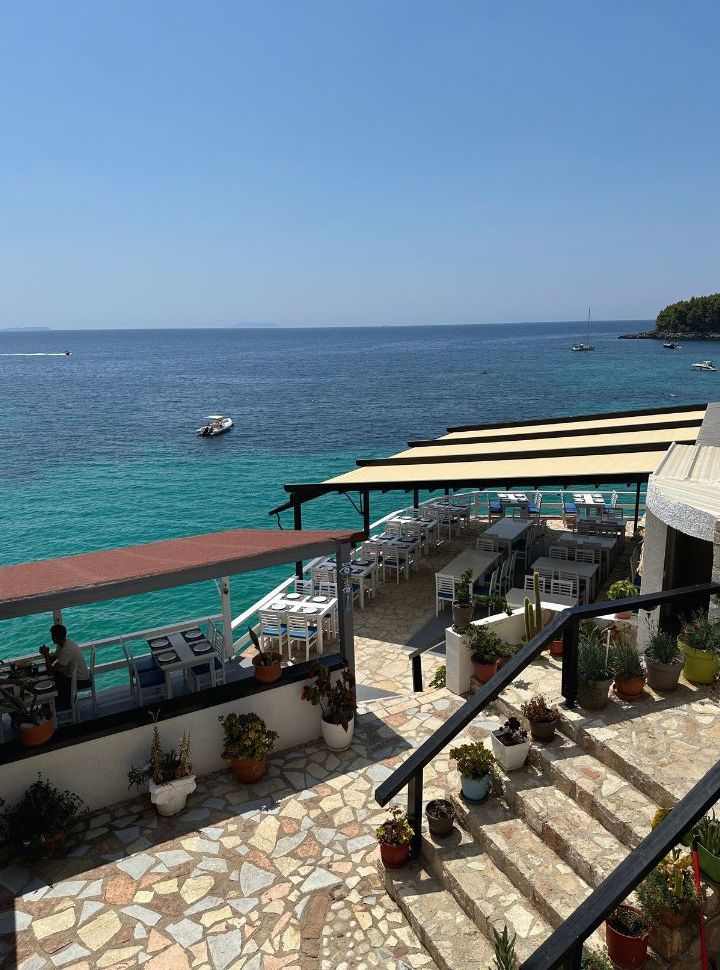 restaurants located along the water in himare Albania