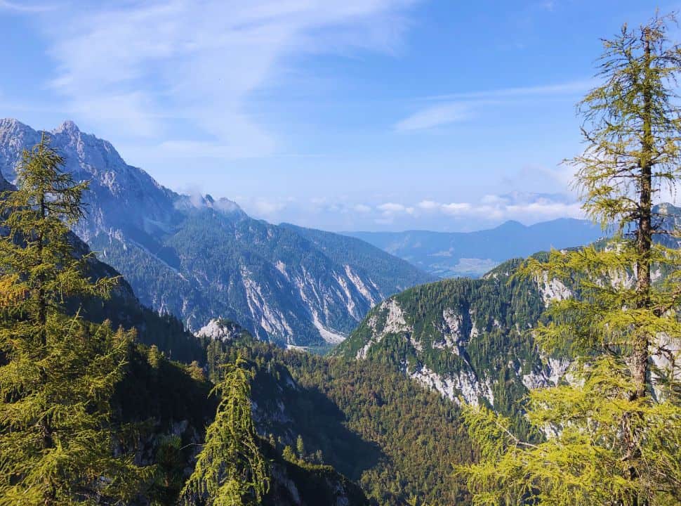 stunning mountain view along Vršič Pass, a must for your 7 day itinerary in Slovenia