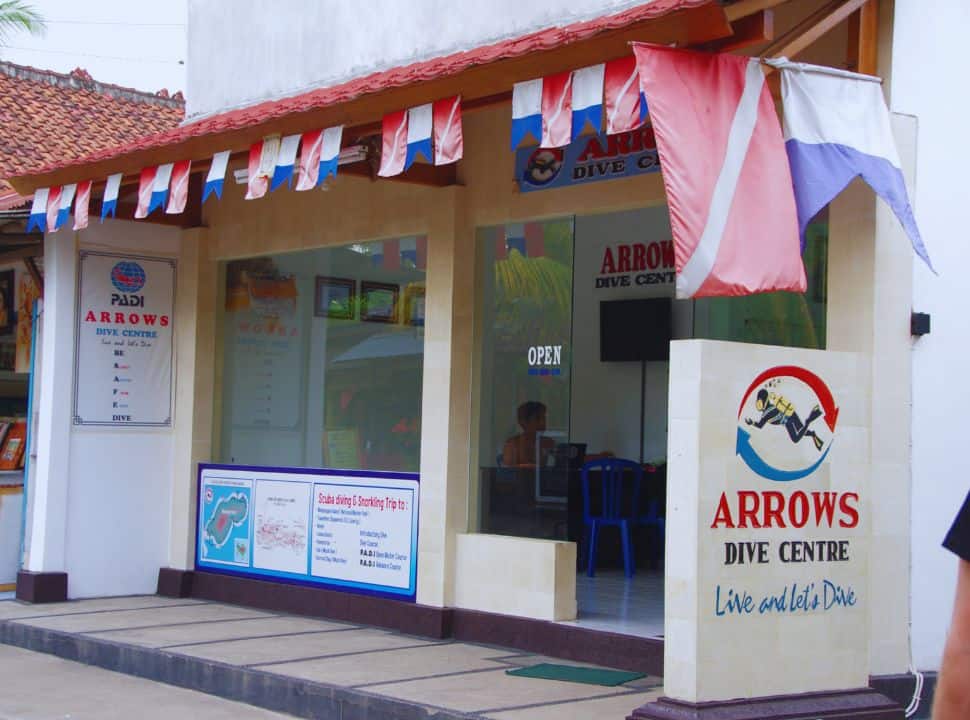 scuba diving office offering padi courses and trips at Lovina Bali