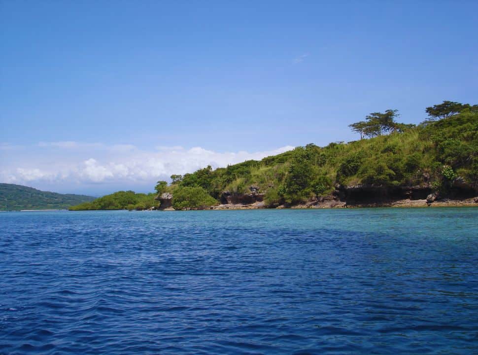 clear waters nearby an the island of Menjangan Bali