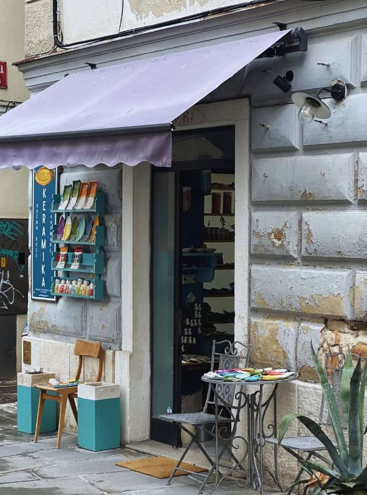Ceramic shop in Piran Slovenia